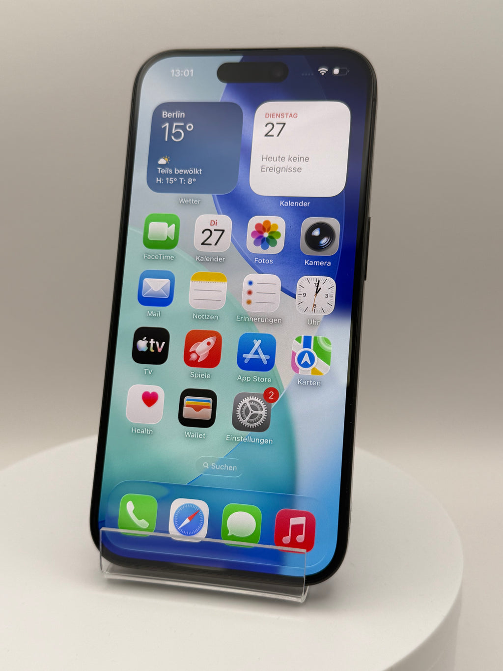 Apple iPhone 15 Pro 128 GB Titan Schwarz