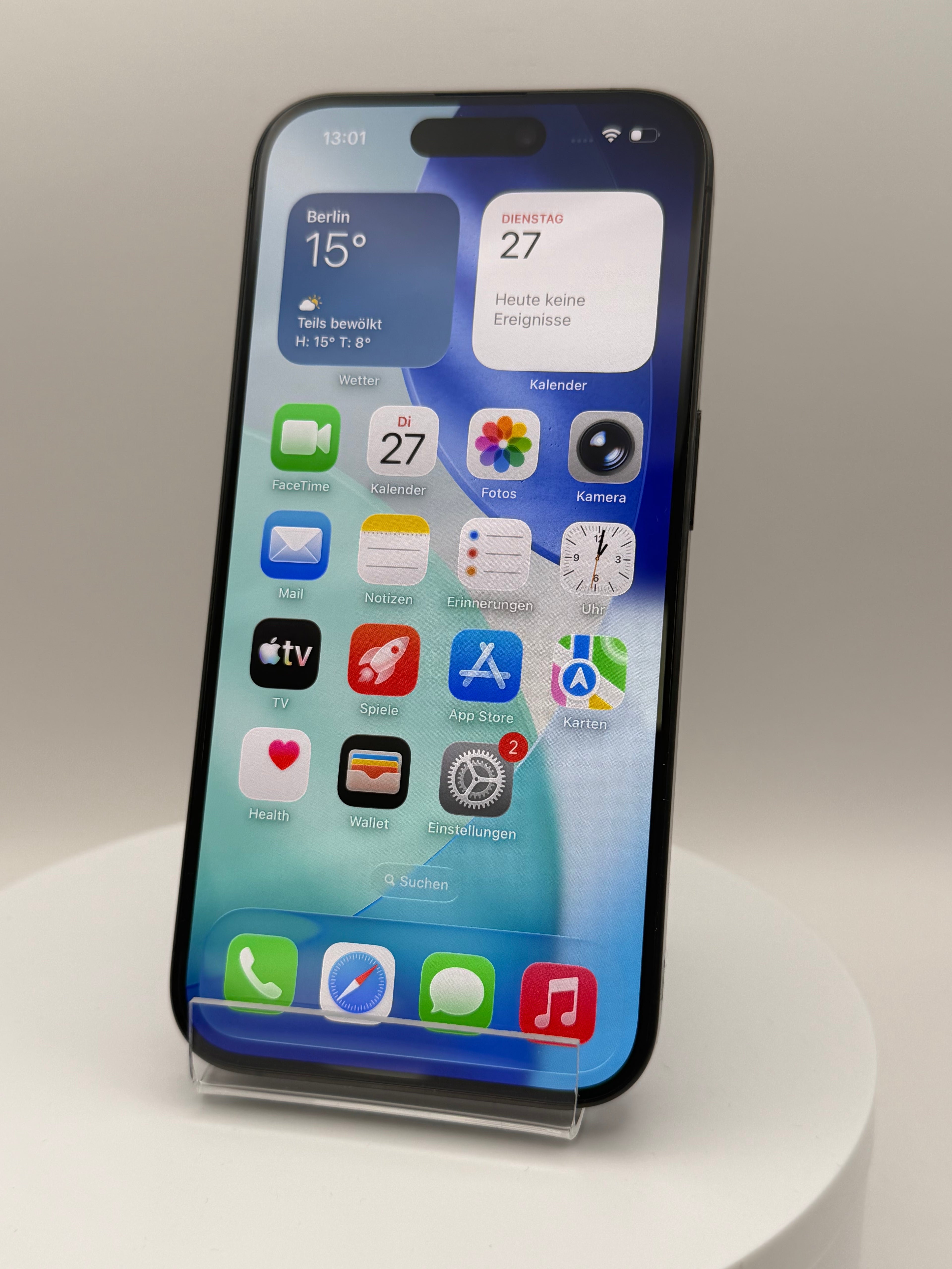Apple iPhone 15 Pro 128 GB Titan Schwarz